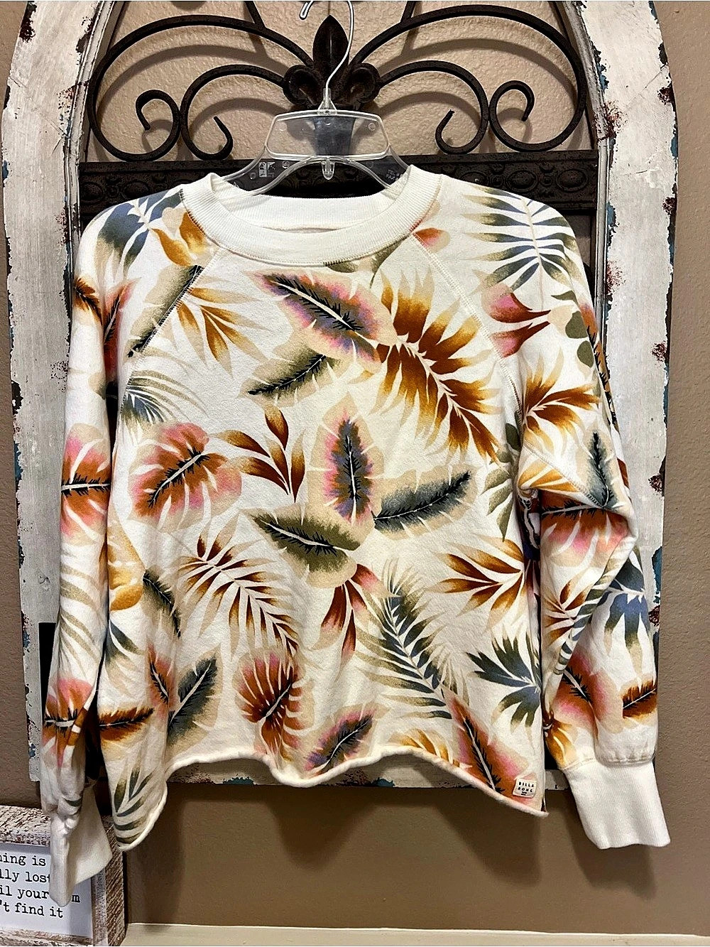 Piazza Borgo Floral Crewneck Sweater Cream Size M
